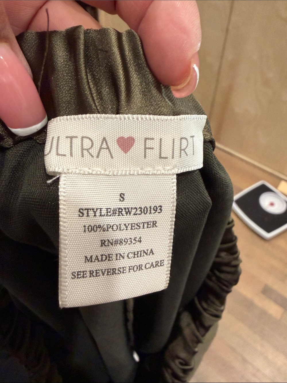 Ultra Flirt Olive Green skirt - Small